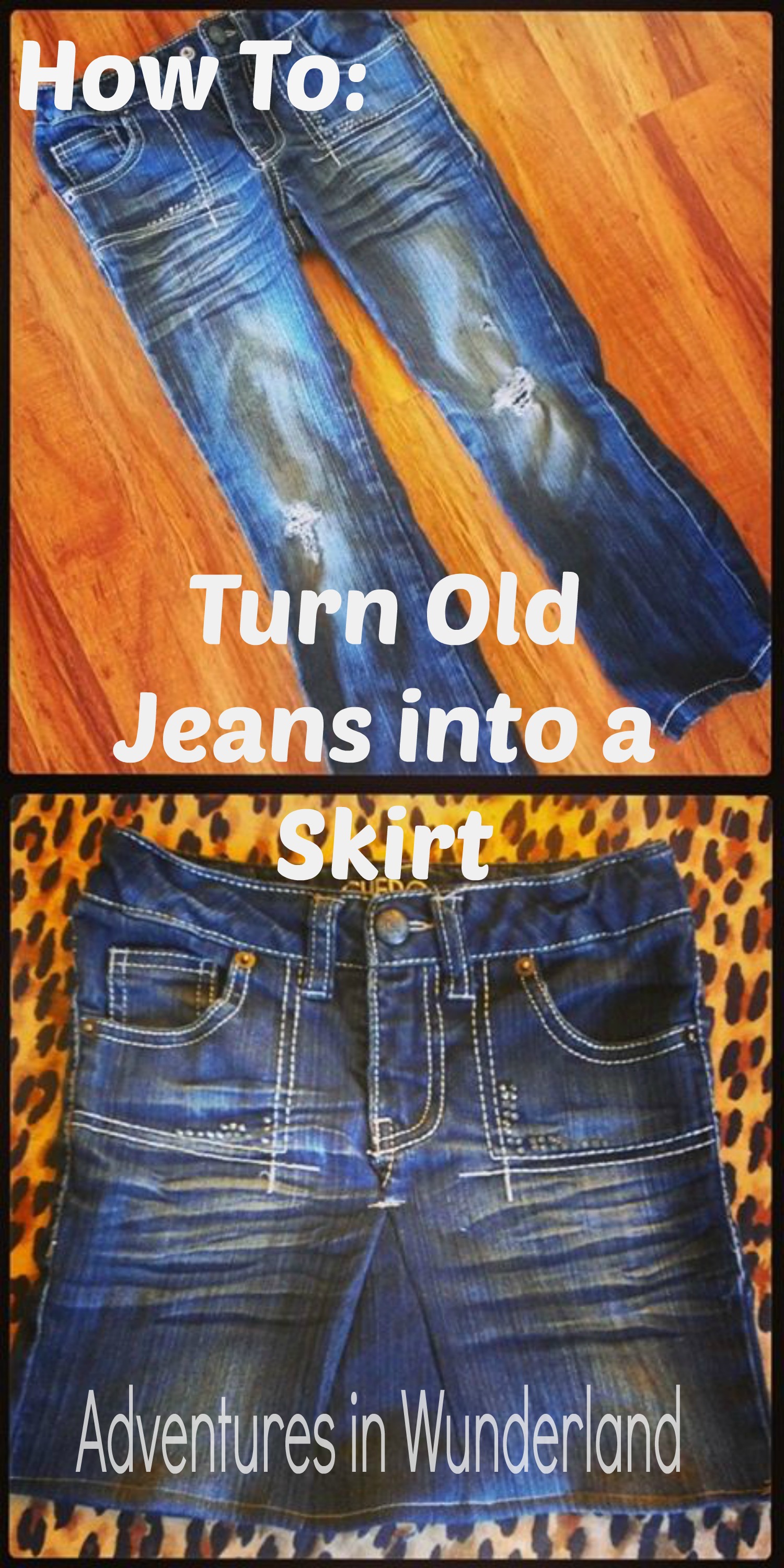 How to Turn Old Jeans into a Skirt