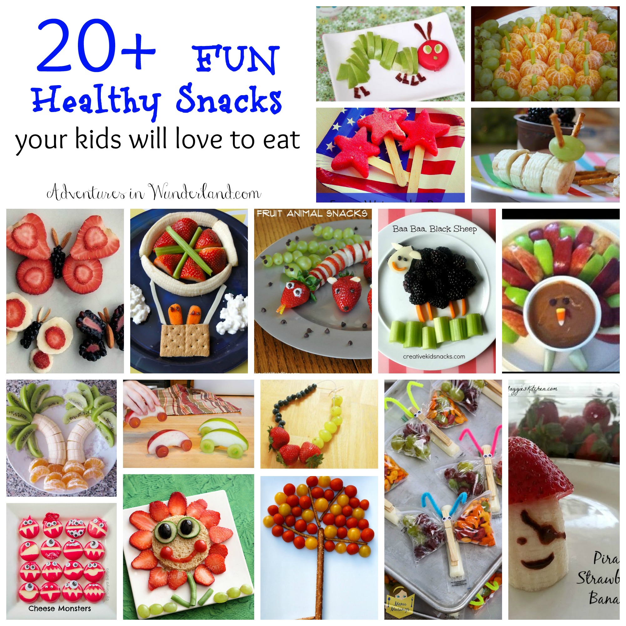 20+ Fun Healthy Snacks