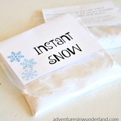 instant snow printable label