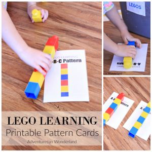 LEGO learning printable cards