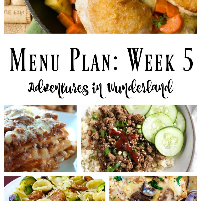 Weekly Menu Plan: Week 5