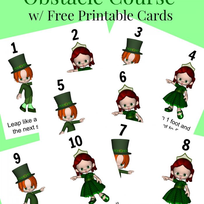 Leprechaun Obstacle Course for Kids with Printable Cards