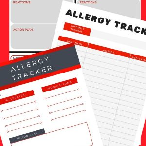 printable allergy tracker