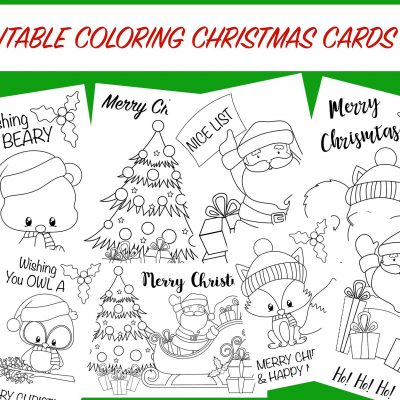 christmas coloring cards