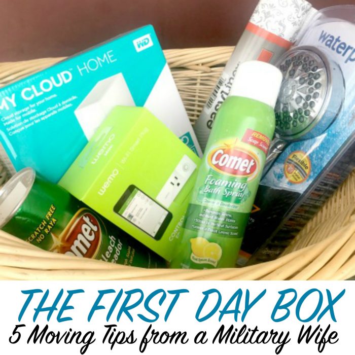 The First Day Box and 5  Moving Tips from a Military Wife