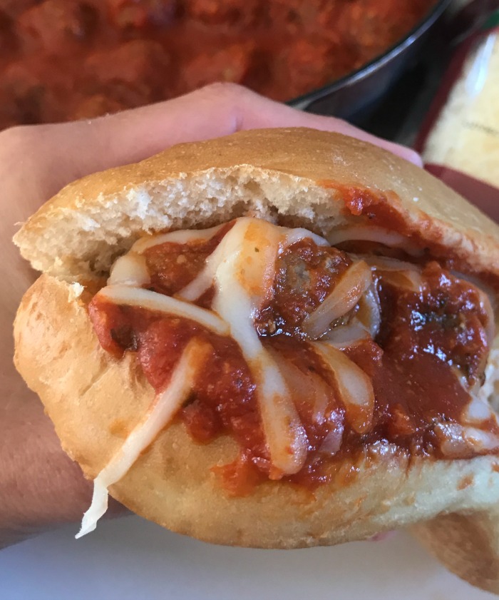 italian meatball sandwich