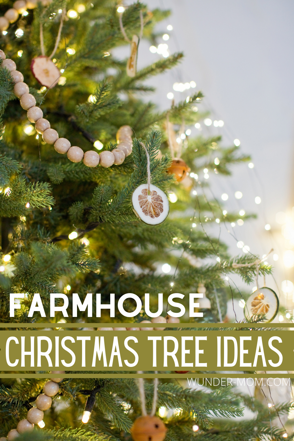farmhouse christmas tree decorating ideas