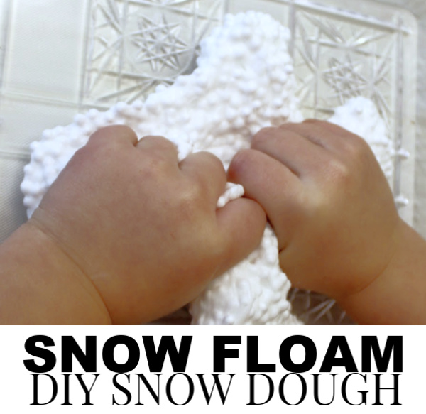 Snow Floam – A DIY Floam Recipe for a fun Sensory Snow Dough!