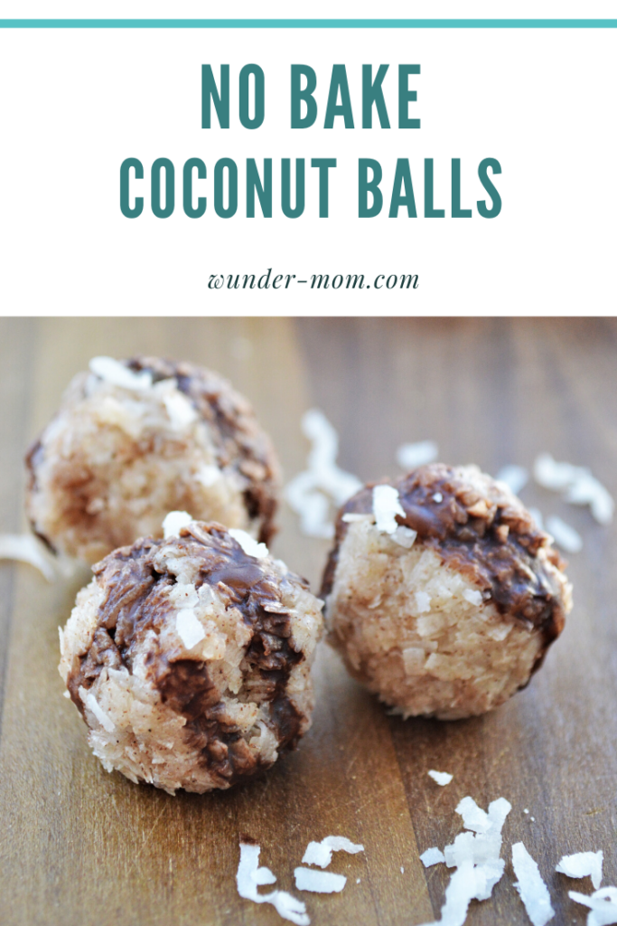 no bake coconut dessert balls are easy to make with only four ingredients and so delicious! Perfect for a post workout treat or just a bite sized dessert to satisfy your sweet tooth! 