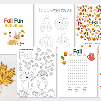 Fall printable kids activity pack